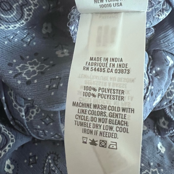 NWT Aerie Micro Mini Wrap Skirt SZ XS Blue Paisley Coquette Cowgirl Western Y2K - Picture 8 of 9